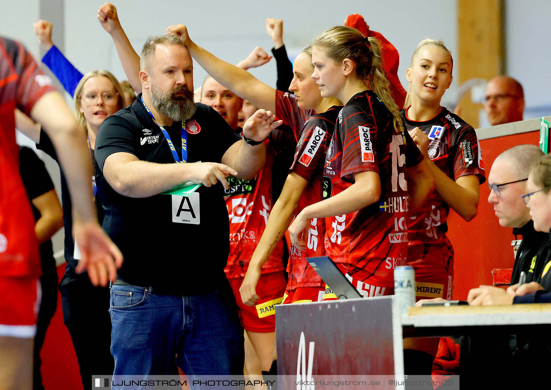 ATG Svenska Cupen 1/8-final 2 Skövde HF-OV Helsingborg HK 34-19,dam,Skövde Idrottshall,Skövde,Sverige,Handboll,,2023,319041