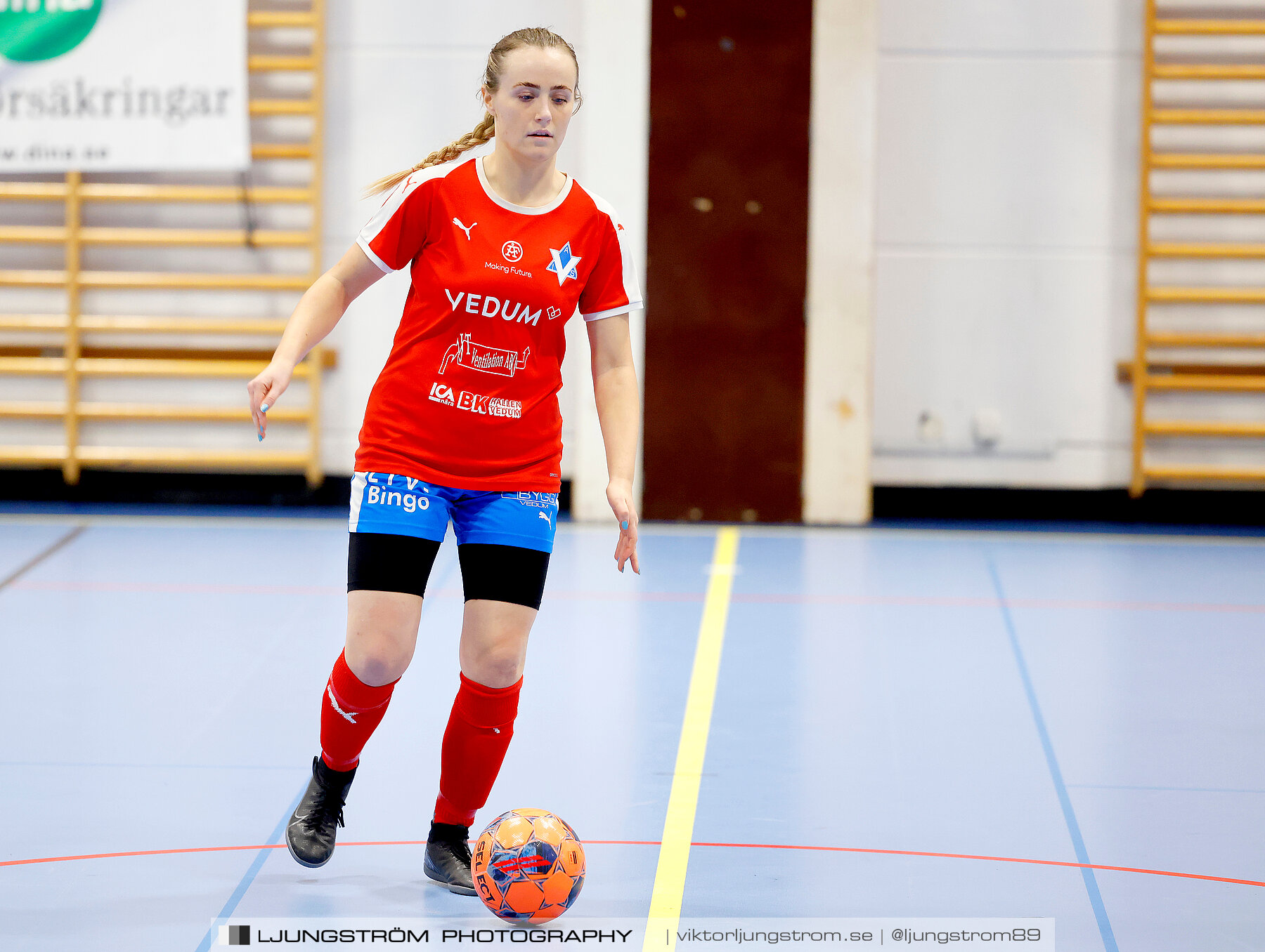 Dina-cupen 2024 1 4-final Vedums AIS-IFK Hjo 2-3,dam,Idrottshallen,Töreboda,Sverige,Futsal,,2024,326222