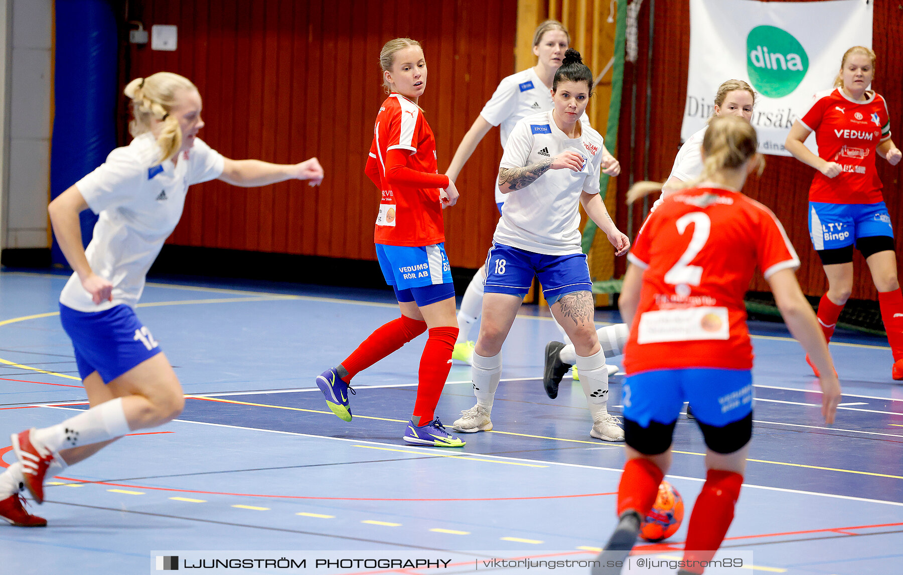 Dina-cupen 2024 1 4-final Vedums AIS-IFK Hjo 2-3,dam,Idrottshallen,Töreboda,Sverige,Futsal,,2024,326227