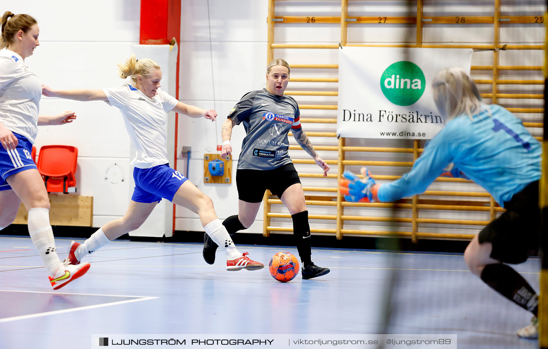 Dina-cupen 2024 1 2-final Falköpings FC 1-IFK Hjo 2-0,dam,Idrottshallen,Töreboda,Sverige,Futsal,,2024,326383