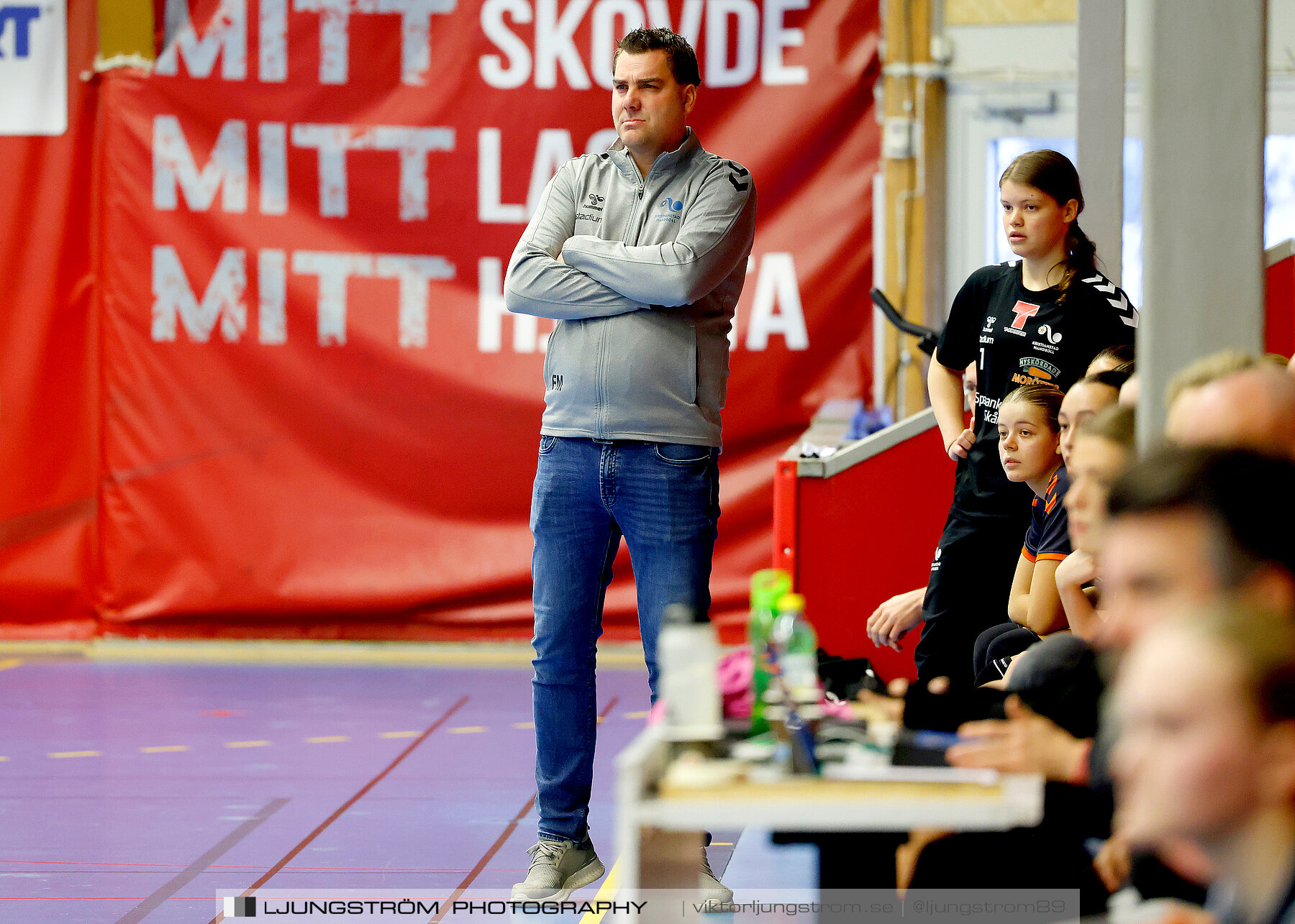 USM F14 Steg 3A Skövde HF Vit-Kristianstad HK 17-18,dam,Skövde Idrottshall,Skövde,Sverige,Ungdoms-SM,Handboll,2024,329504