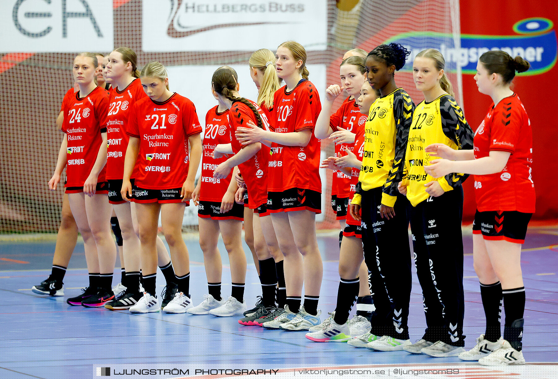 USM F18 Steg 4 Eskilstuna Guif IF-Huddinge HK 18-22,dam,Skövde Idrottshall,Skövde,Sverige,Ungdoms-SM,Handboll,2024,332285