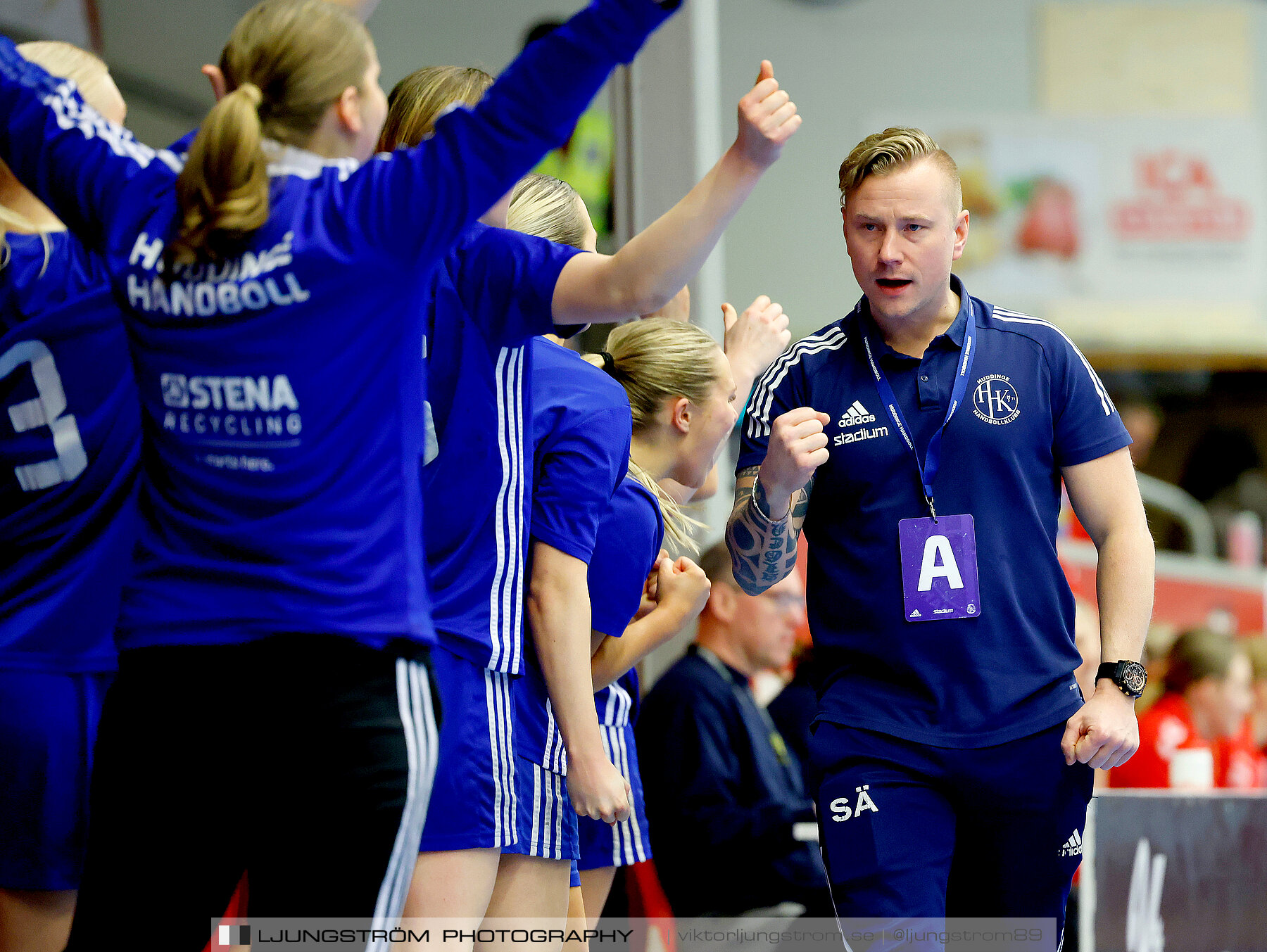 USM F18 Steg 4 Eskilstuna Guif IF-Huddinge HK 18-22,dam,Skövde Idrottshall,Skövde,Sverige,Ungdoms-SM,Handboll,2024,332295