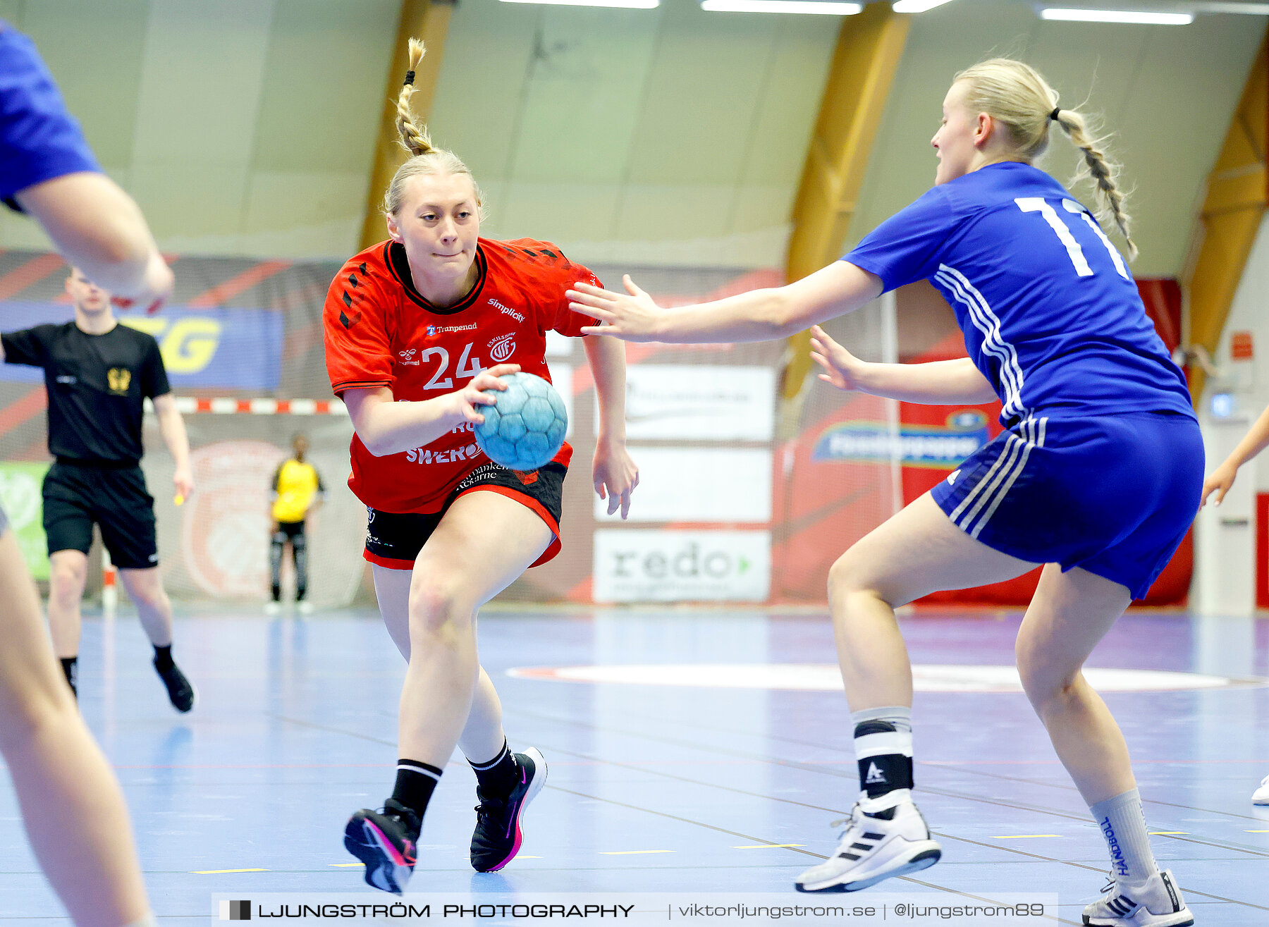 USM F18 Steg 4 Eskilstuna Guif IF-Huddinge HK 18-22,dam,Skövde Idrottshall,Skövde,Sverige,Ungdoms-SM,Handboll,2024,332309