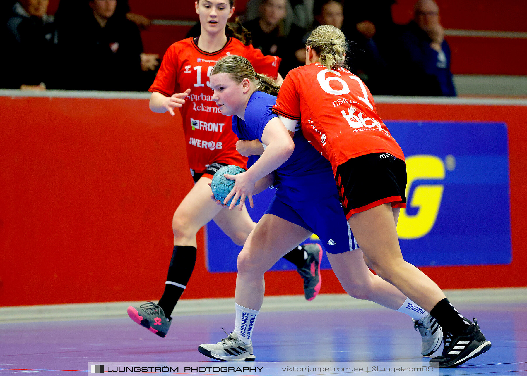 USM F18 Steg 4 Eskilstuna Guif IF-Huddinge HK 18-22,dam,Skövde Idrottshall,Skövde,Sverige,Ungdoms-SM,Handboll,2024,332578