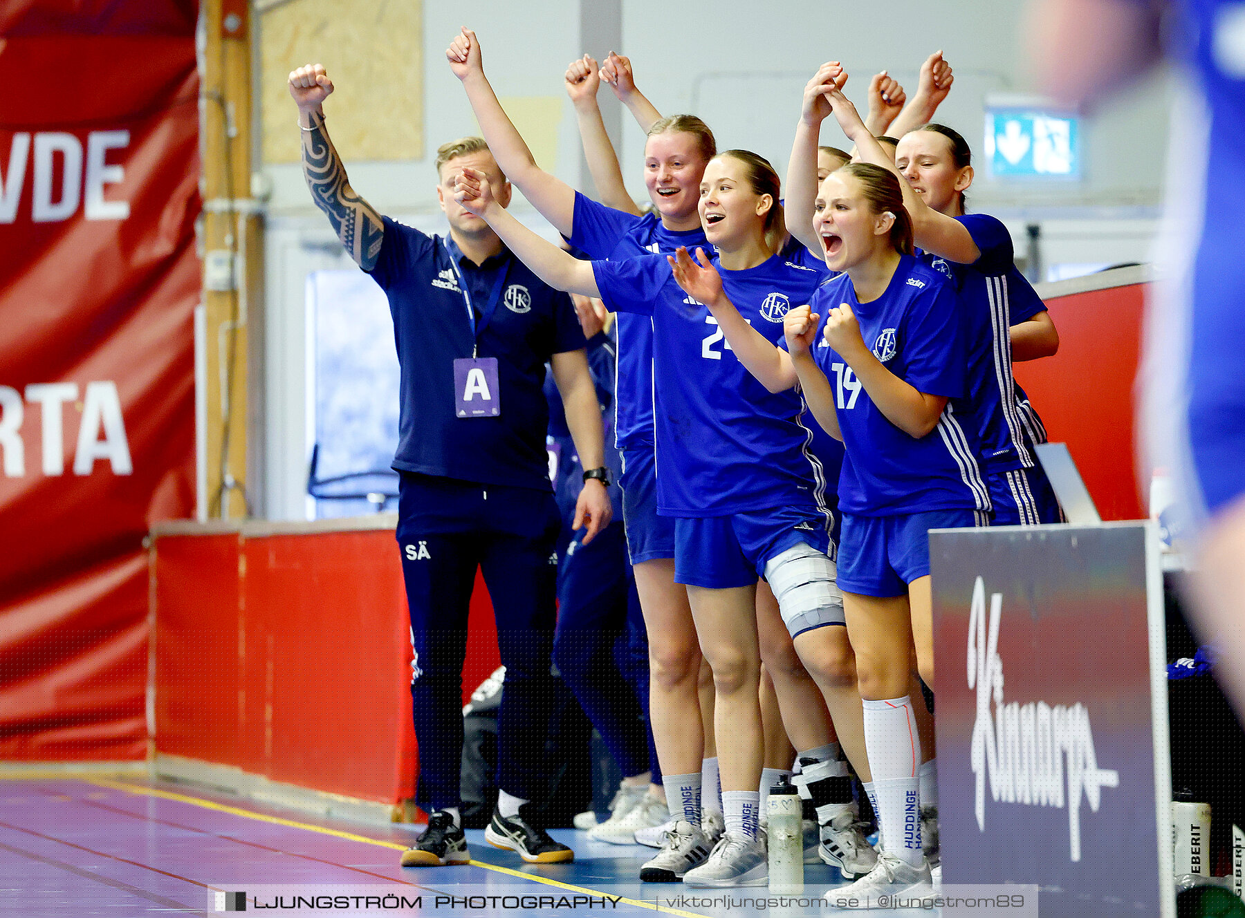 USM F18 Steg 4 Eskilstuna Guif IF-Huddinge HK 18-22,dam,Skövde Idrottshall,Skövde,Sverige,Ungdoms-SM,Handboll,2024,332592