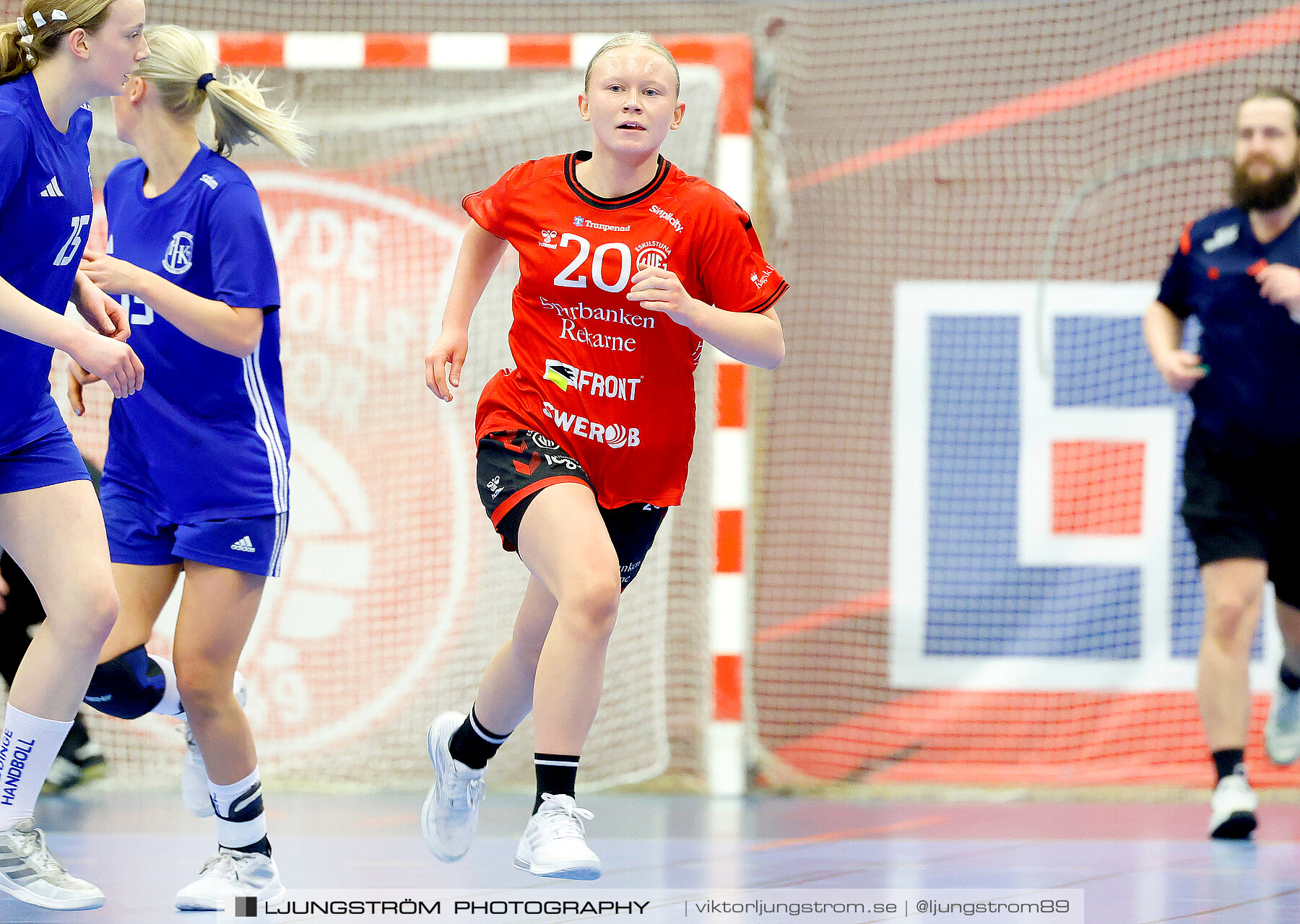 USM F18 Steg 4 Eskilstuna Guif IF-Huddinge HK 18-22,dam,Skövde Idrottshall,Skövde,Sverige,Ungdoms-SM,Handboll,2024,332624