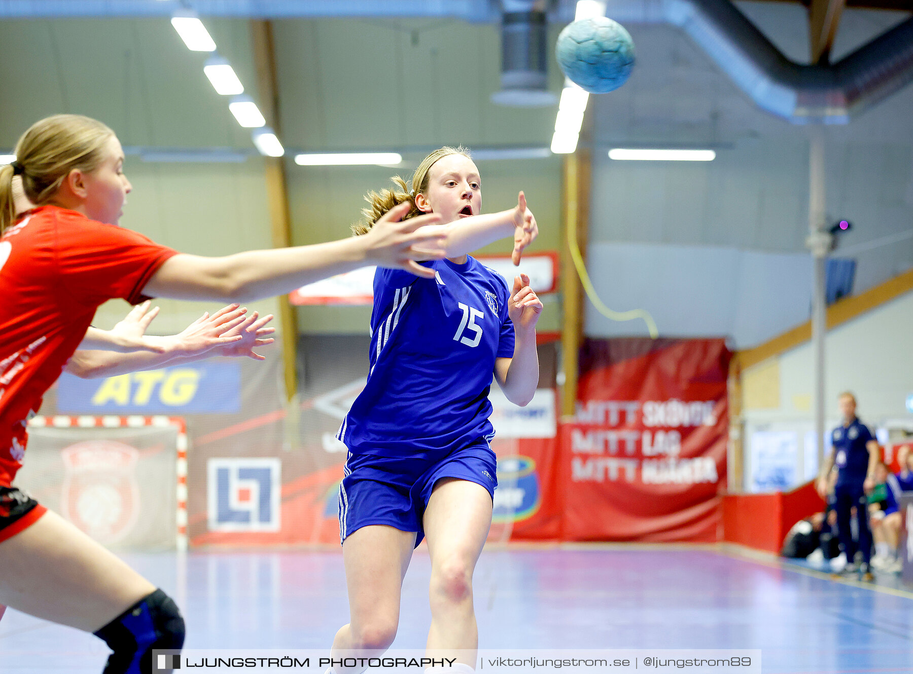 USM F18 Steg 4 Eskilstuna Guif IF-Huddinge HK 18-22,dam,Skövde Idrottshall,Skövde,Sverige,Ungdoms-SM,Handboll,2024,332635