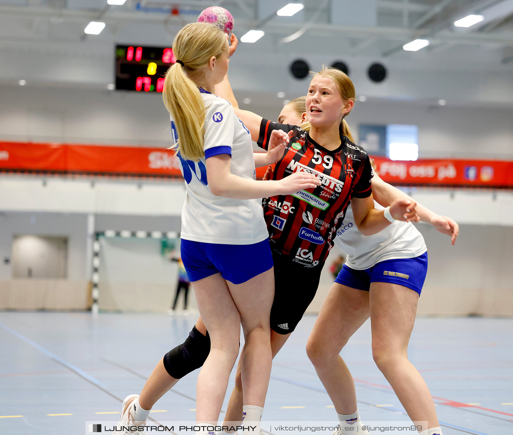 USM F14 Steg 4A HK Country-IK Baltichov Vit 13-23,dam,Kavelbro Arena,Skövde,Sverige,Ungdoms-SM,Handboll,2024,334018