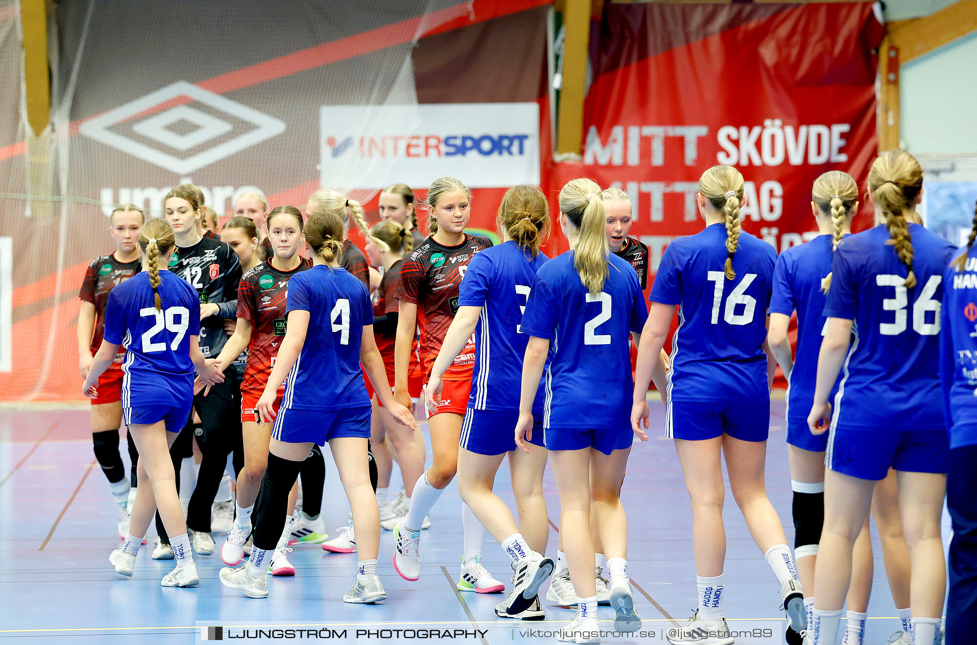 USM F16 Steg 3 Skövde HF 1-Huddinge HK 28-15,dam,Skövde Idrottshall,Skövde,Sverige,Ungdoms-SM,Handboll,2025,361005