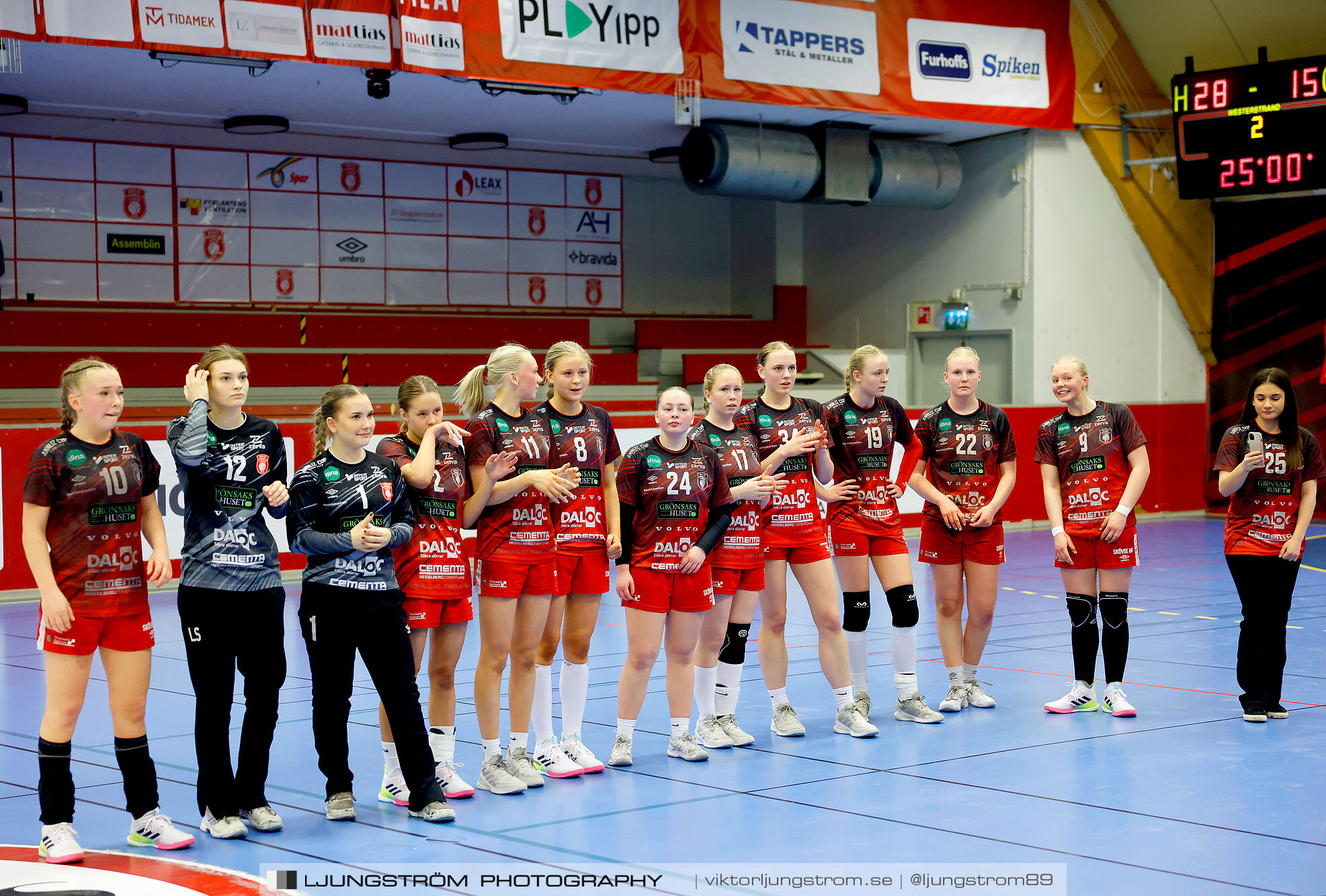 USM F16 Steg 3 Skövde HF 1-Huddinge HK 28-15,dam,Skövde Idrottshall,Skövde,Sverige,Ungdoms-SM,Handboll,2025,361022
