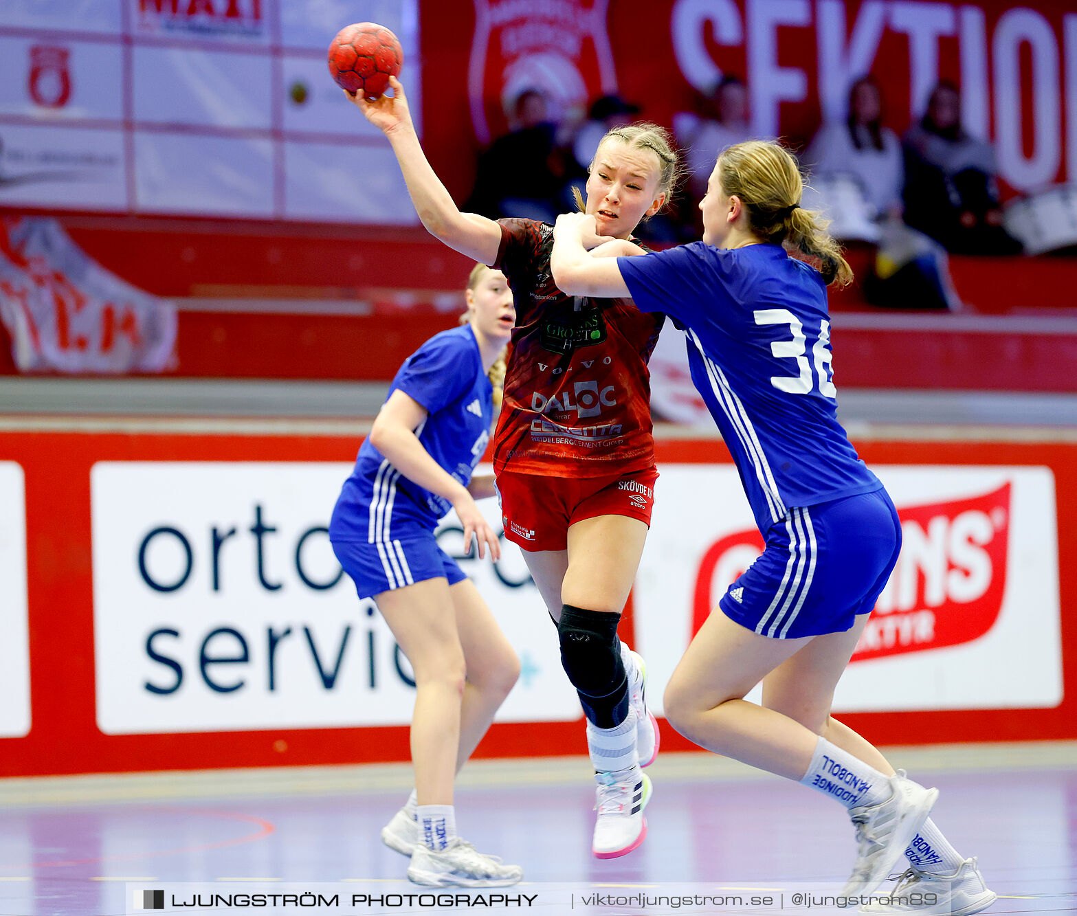 USM F16 Steg 3 Skövde HF 1-Huddinge HK 28-15,dam,Skövde Idrottshall,Skövde,Sverige,Ungdoms-SM,Handboll,2025,361215