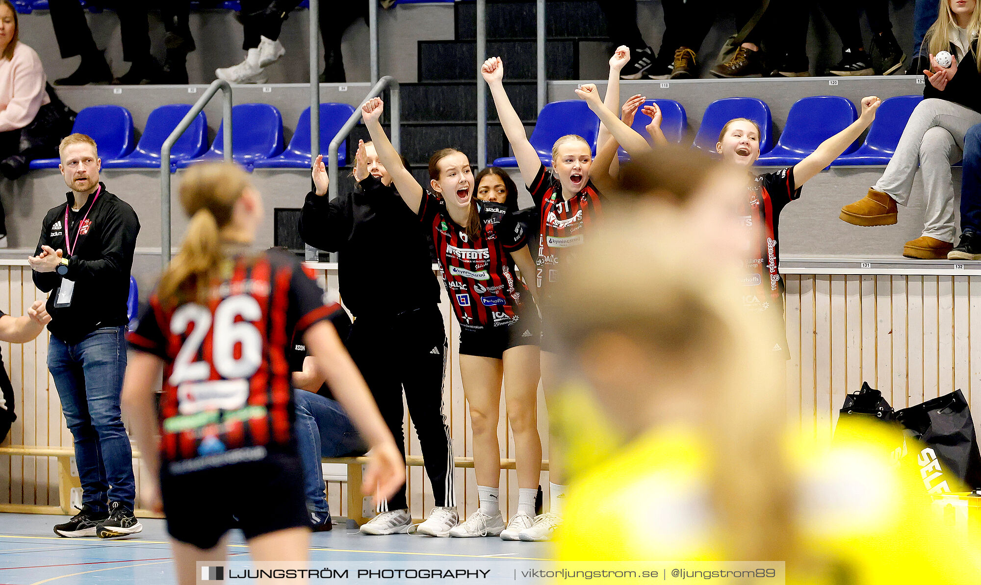 USM F14 Steg 3 HK Country Svart-Eslövs IK 23-19,dam,Kavelbro Arena Skövde,Skövde,Sverige,Ungdoms-SM,Handboll,2025,362341