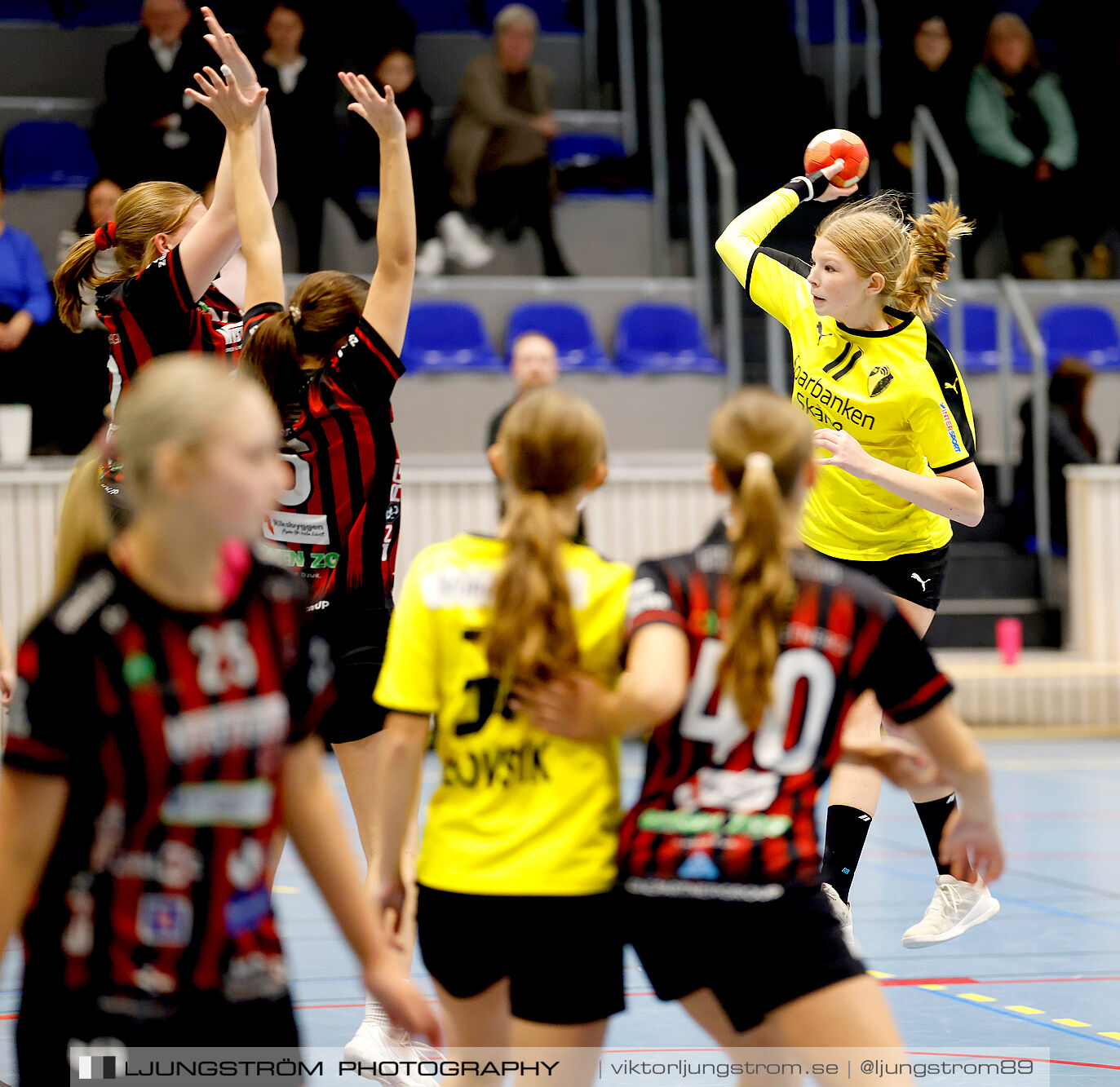 USM F14 Steg 3 HK Country Svart-Eslövs IK 23-19,dam,Kavelbro Arena Skövde,Skövde,Sverige,Ungdoms-SM,Handboll,2025,362347