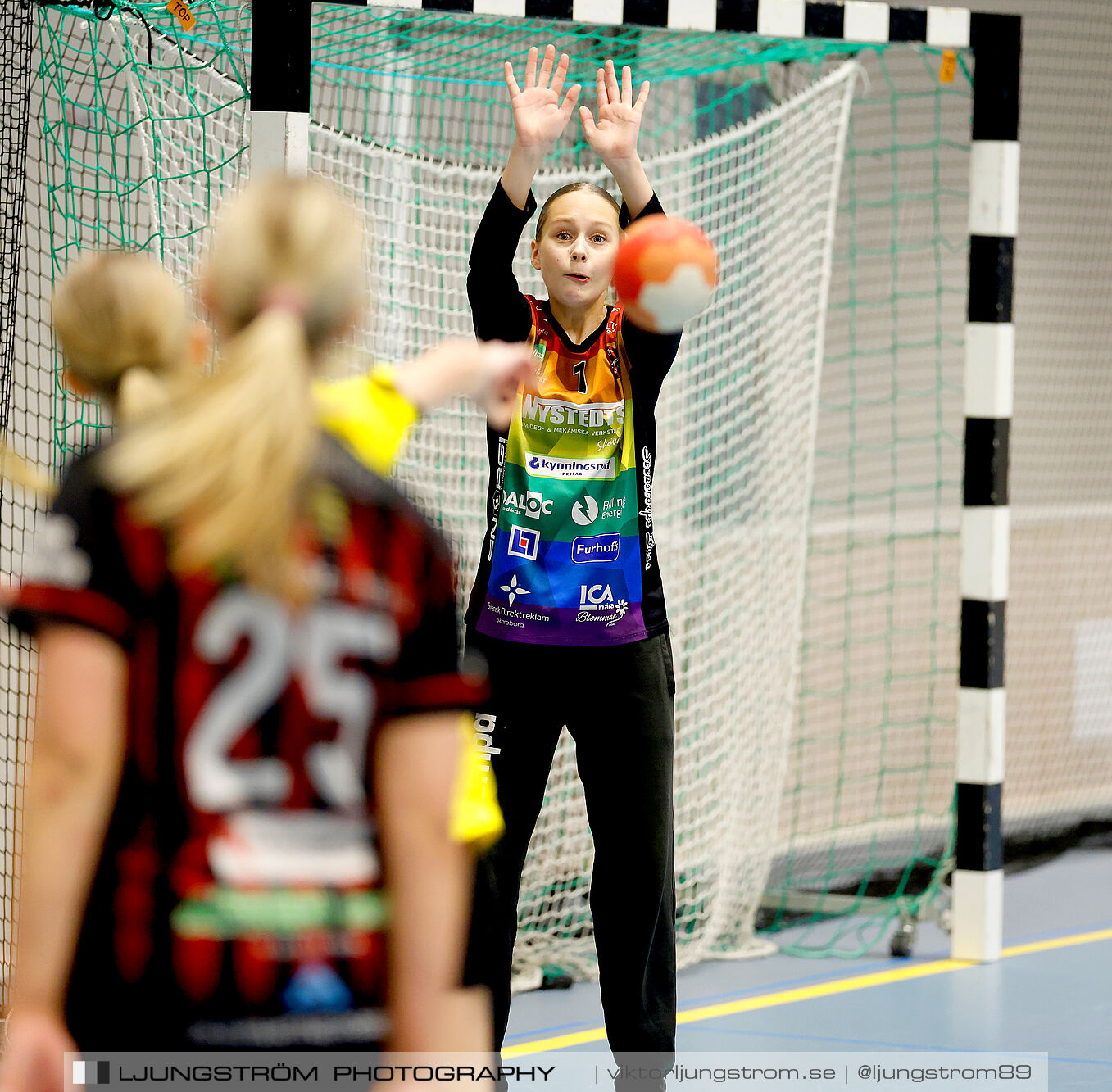 USM F14 Steg 3 HK Country Svart-Eslövs IK 23-19,dam,Kavelbro Arena Skövde,Skövde,Sverige,Ungdoms-SM,Handboll,2025,362349