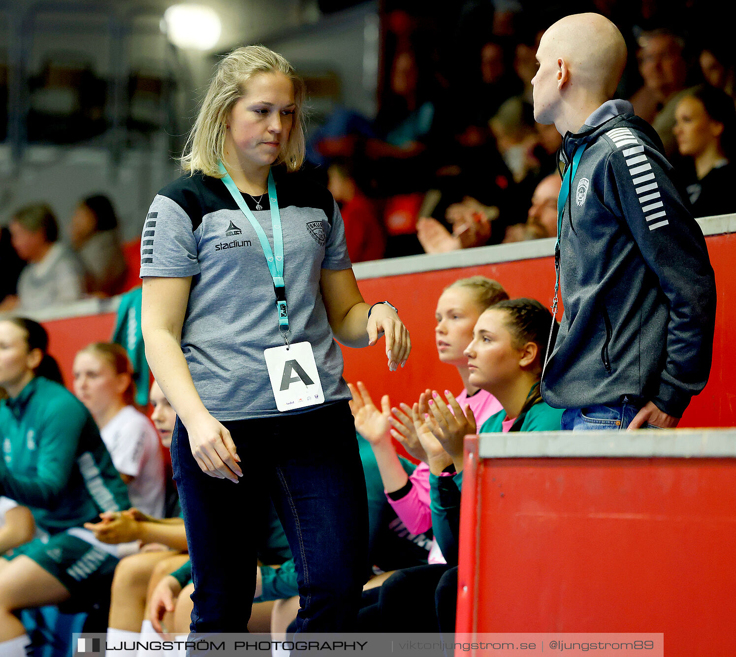 USM F18 Steg 4 Skövde HF-Skuru IK 23-26,dam,Skövde Idrottshall,Skövde,Sverige,Ungdoms-SM,Handboll,2025,369468