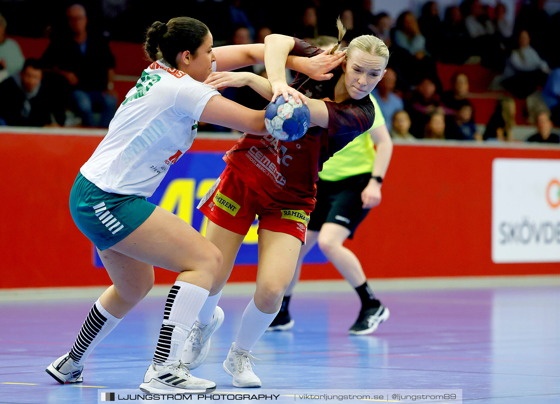 USM F18 Steg 4 Skövde HF-Skuru IK 23-26,dam,Skövde Idrottshall,Skövde,Sverige,Ungdoms-SM,Handboll,2025,369538