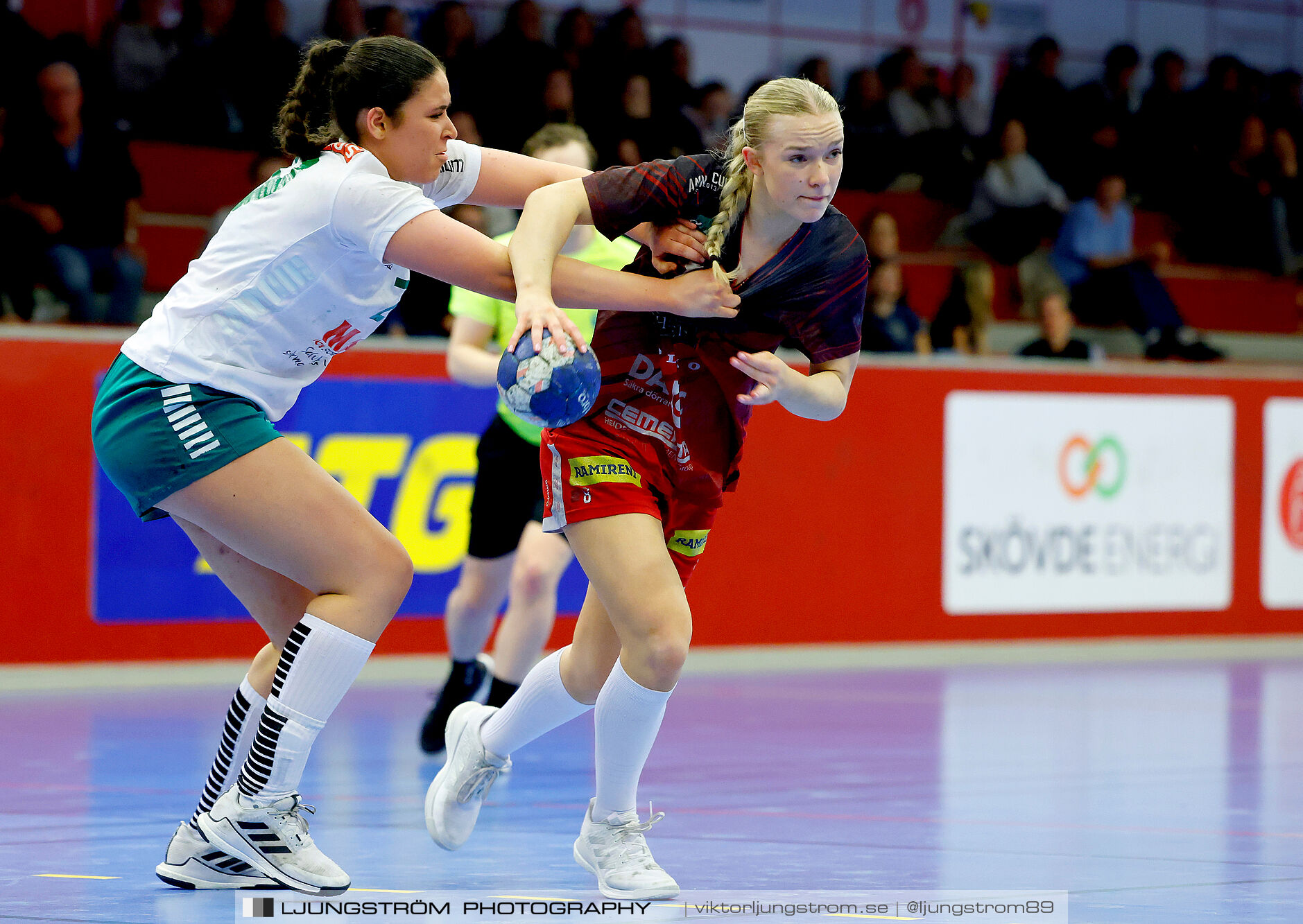 USM F18 Steg 4 Skövde HF-Skuru IK 23-26,dam,Skövde Idrottshall,Skövde,Sverige,Ungdoms-SM,Handboll,2025,369540