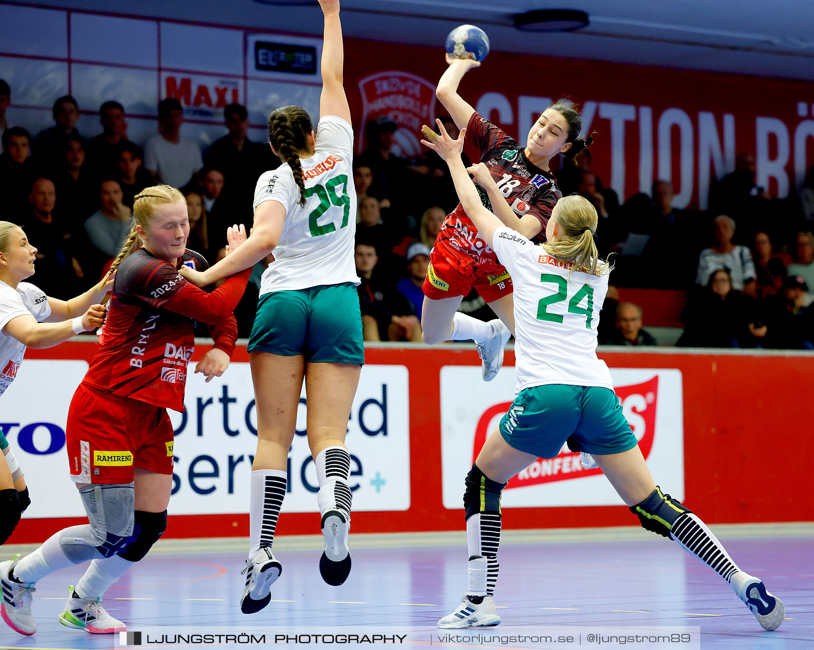 USM F18 Steg 4 Skövde HF-Skuru IK 23-26,dam,Skövde Idrottshall,Skövde,Sverige,Ungdoms-SM,Handboll,2025,369556