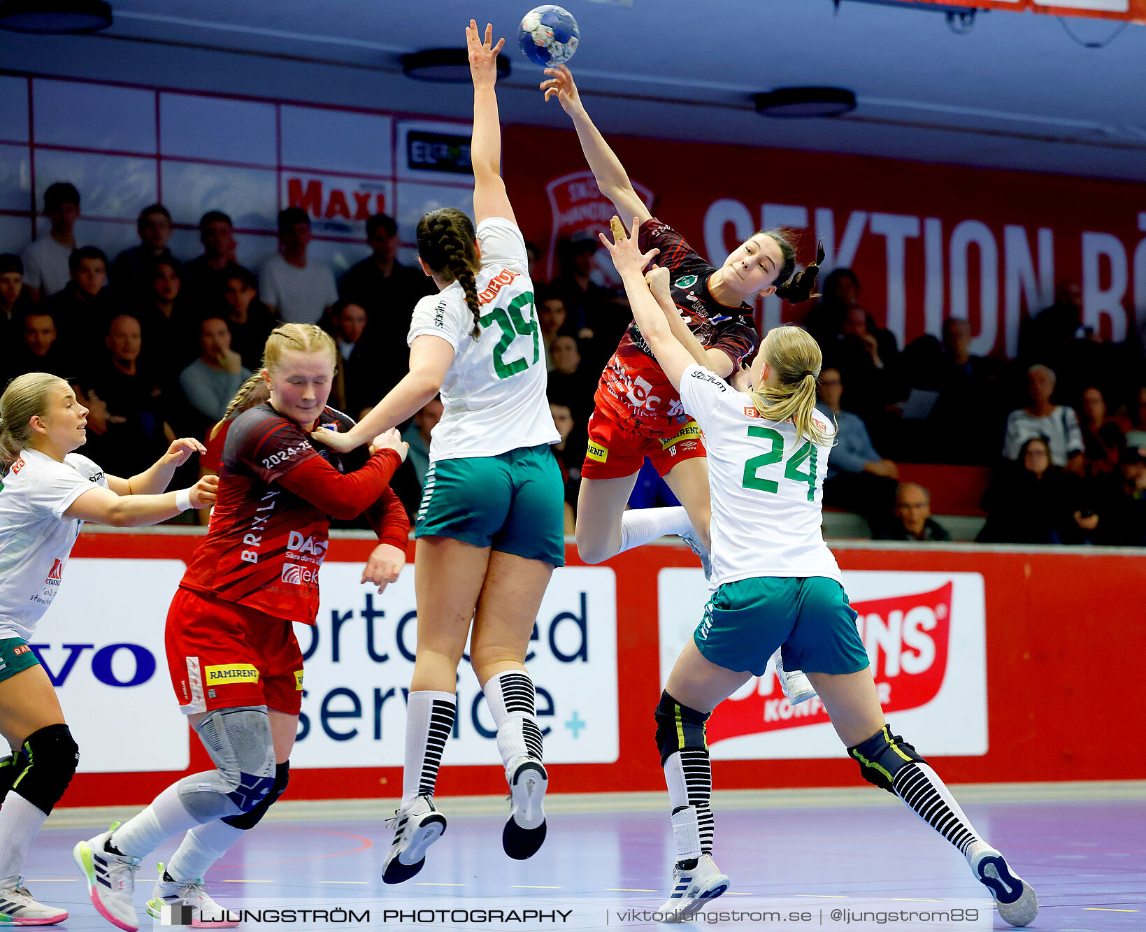 USM F18 Steg 4 Skövde HF-Skuru IK 23-26,dam,Skövde Idrottshall,Skövde,Sverige,Ungdoms-SM,Handboll,2025,369557