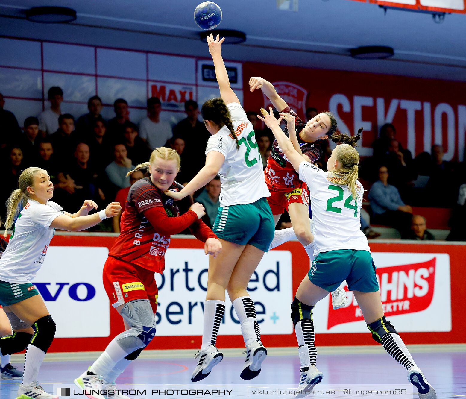 USM F18 Steg 4 Skövde HF-Skuru IK 23-26,dam,Skövde Idrottshall,Skövde,Sverige,Ungdoms-SM,Handboll,2025,369558