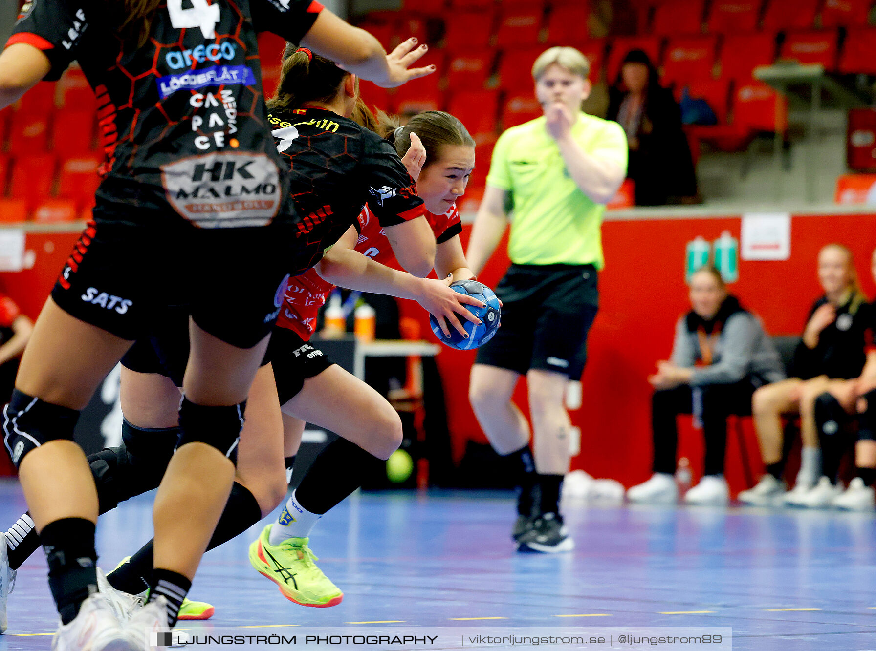 USM F18 Steg 4 HK Malmö-Enköpings HF 37-21,dam,Skövde Idrottshall,Skövde,Sverige,Ungdoms-SM,Handboll,2025,369680