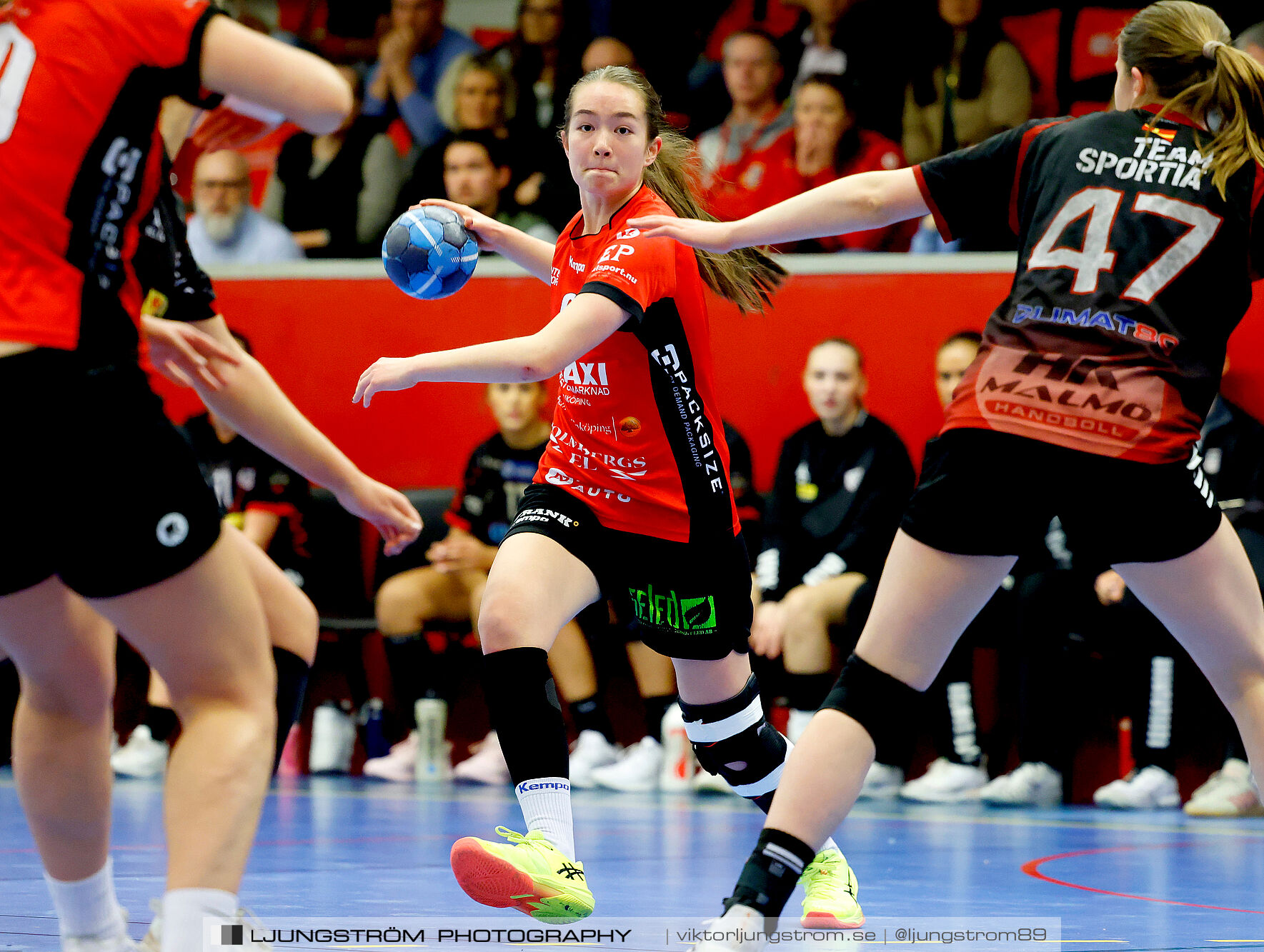 USM F18 Steg 4 HK Malmö-Enköpings HF 37-21,dam,Skövde Idrottshall,Skövde,Sverige,Ungdoms-SM,Handboll,2025,369682