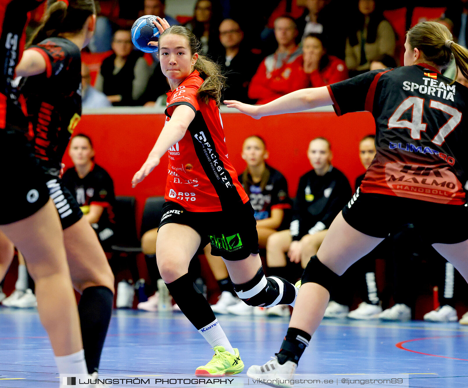 USM F18 Steg 4 HK Malmö-Enköpings HF 37-21,dam,Skövde Idrottshall,Skövde,Sverige,Ungdoms-SM,Handboll,2025,369683