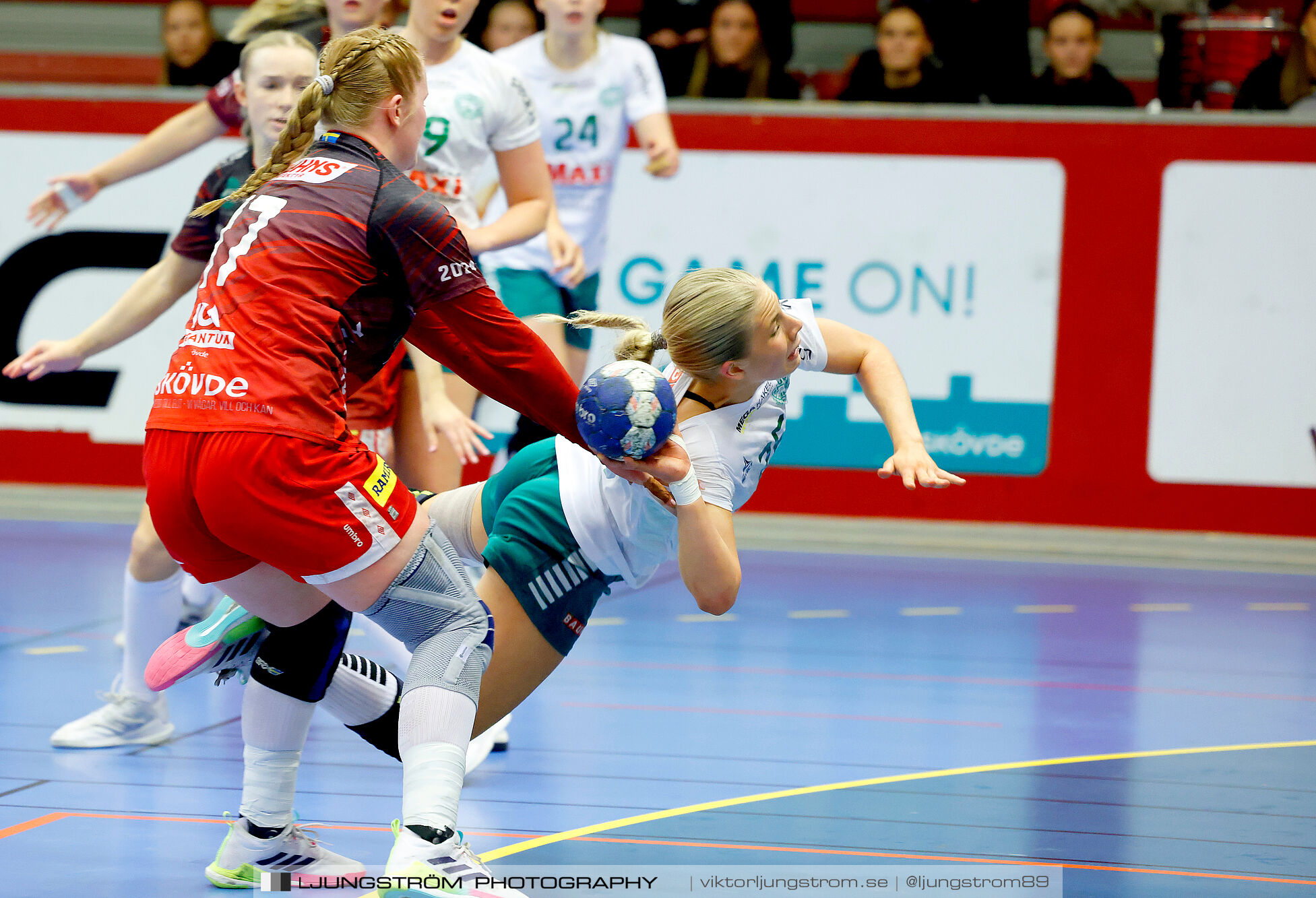 USM F18 Steg 4 Skövde HF-Skuru IK 23-26,dam,Skövde Idrottshall,Skövde,Sverige,Ungdoms-SM,Handboll,2025,369699