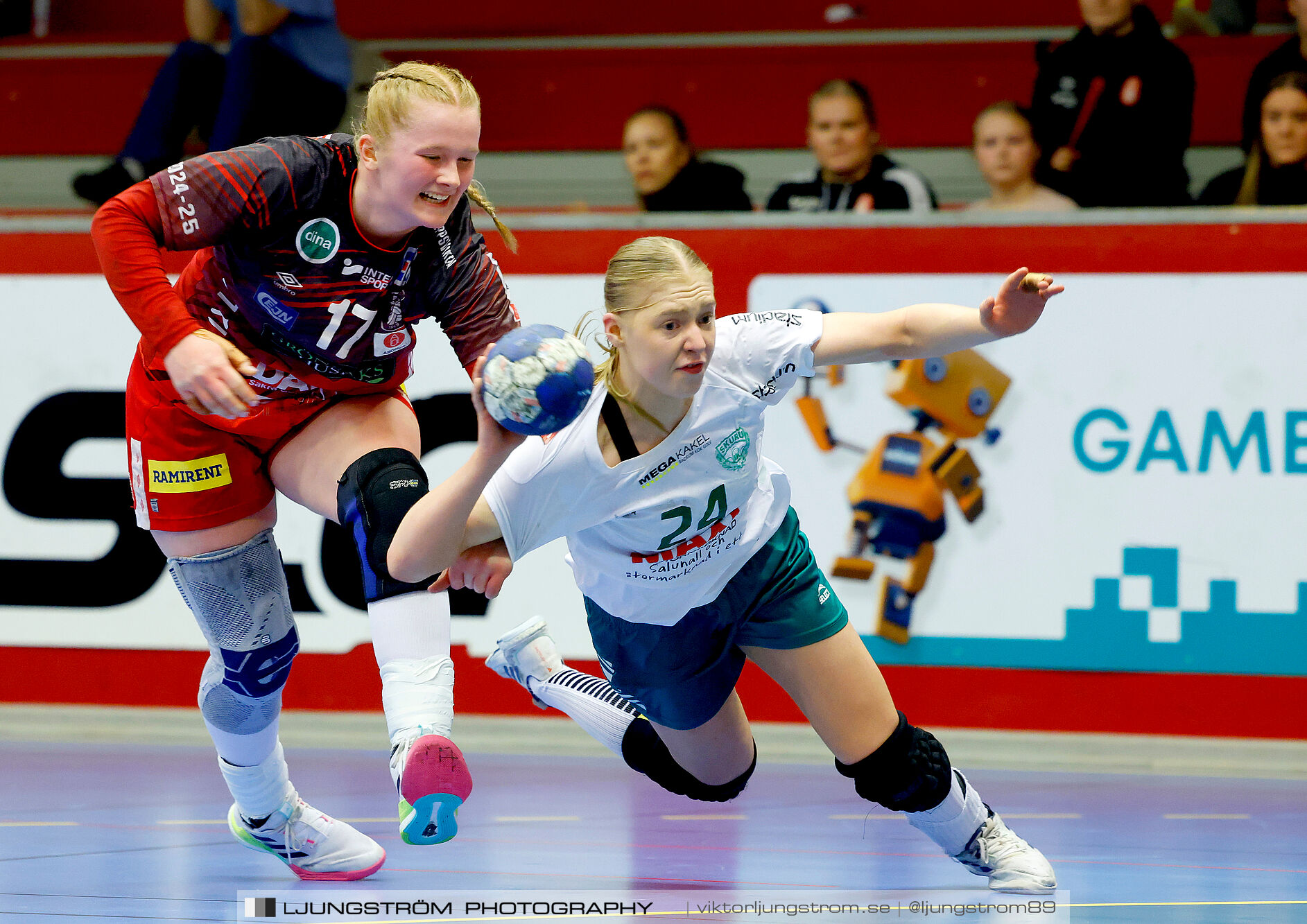 USM F18 Steg 4 Skövde HF-Skuru IK 23-26,dam,Skövde Idrottshall,Skövde,Sverige,Ungdoms-SM,Handboll,2025,369739