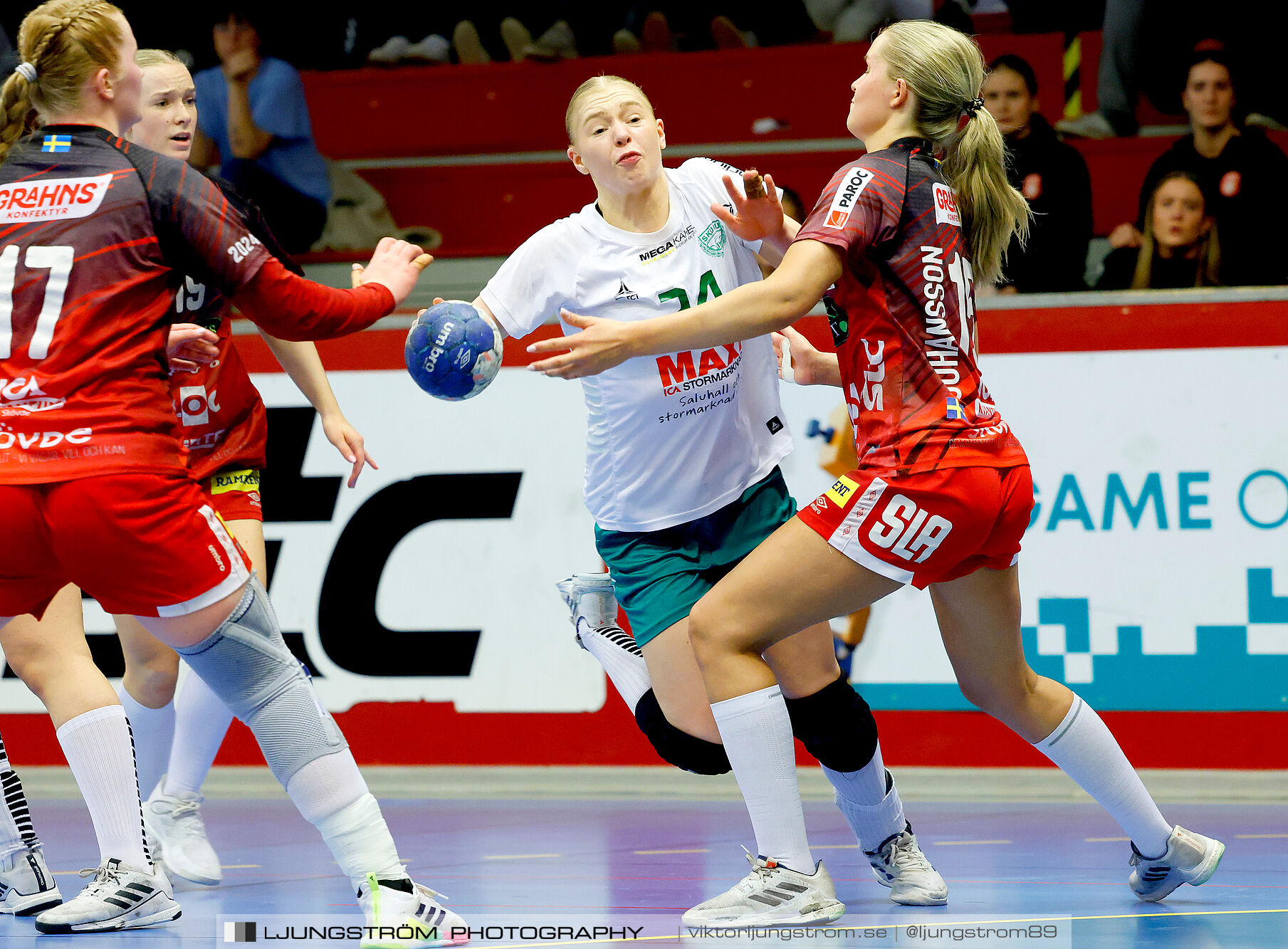 USM F18 Steg 4 Skövde HF-Skuru IK 23-26,dam,Skövde Idrottshall,Skövde,Sverige,Ungdoms-SM,Handboll,2025,369744