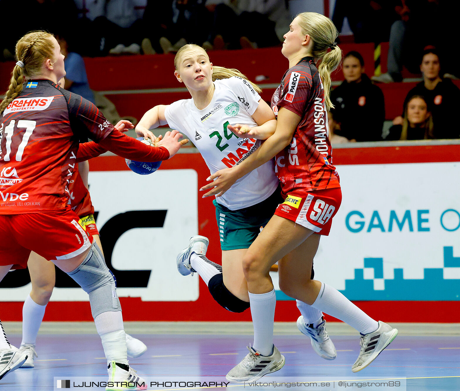 USM F18 Steg 4 Skövde HF-Skuru IK 23-26,dam,Skövde Idrottshall,Skövde,Sverige,Ungdoms-SM,Handboll,2025,369745