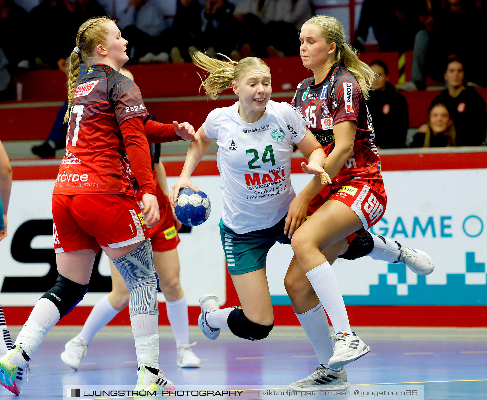 USM F18 Steg 4 Skövde HF-Skuru IK 23-26,dam,Skövde Idrottshall,Skövde,Sverige,Ungdoms-SM,Handboll,2025,369746
