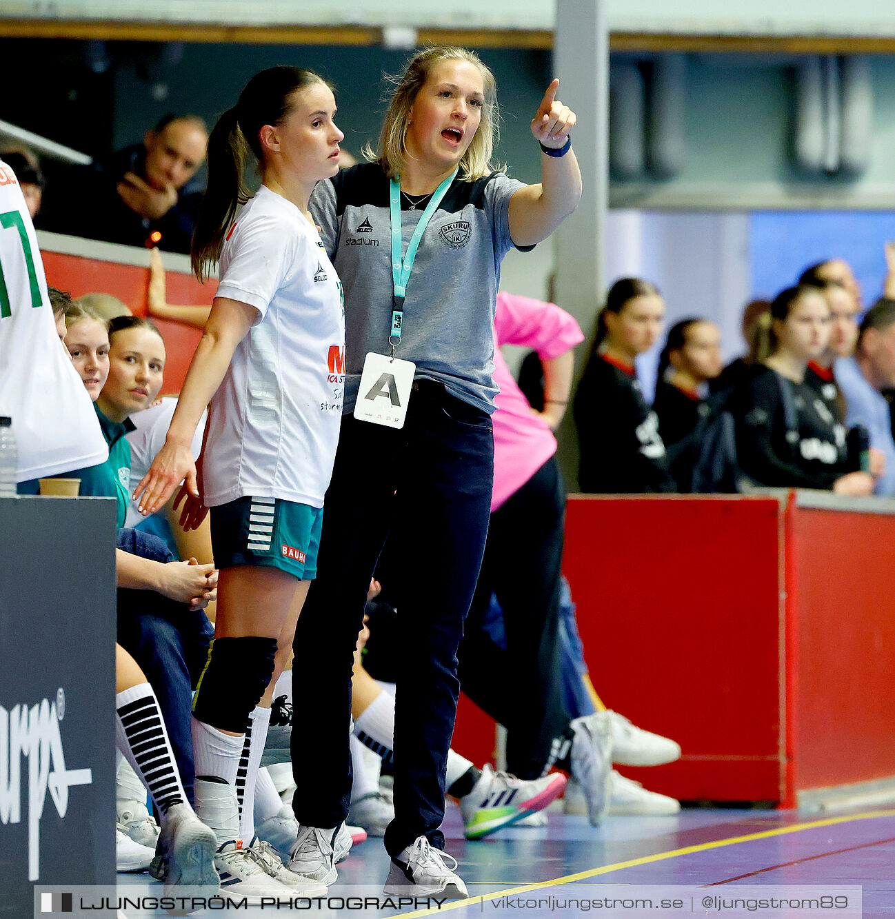 USM F18 Steg 4 Skövde HF-Skuru IK 23-26,dam,Skövde Idrottshall,Skövde,Sverige,Ungdoms-SM,Handboll,2025,369750
