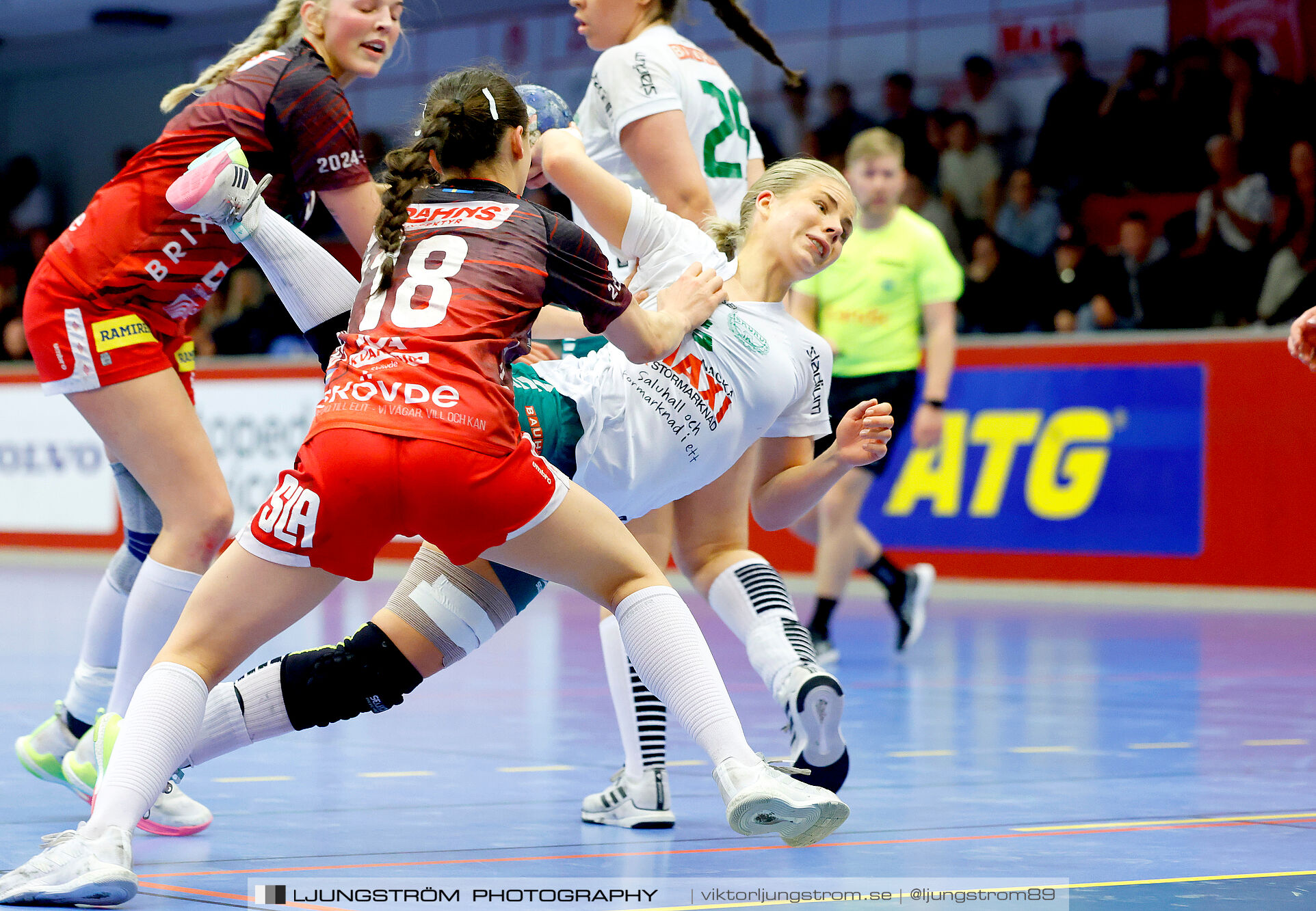 USM F18 Steg 4 Skövde HF-Skuru IK 23-26,dam,Skövde Idrottshall,Skövde,Sverige,Ungdoms-SM,Handboll,2025,369767