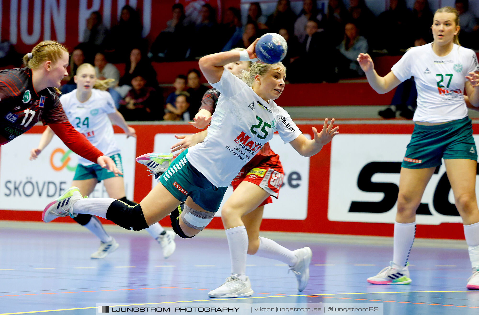 USM F18 Steg 4 Skövde HF-Skuru IK 23-26,dam,Skövde Idrottshall,Skövde,Sverige,Ungdoms-SM,Handboll,2025,369771