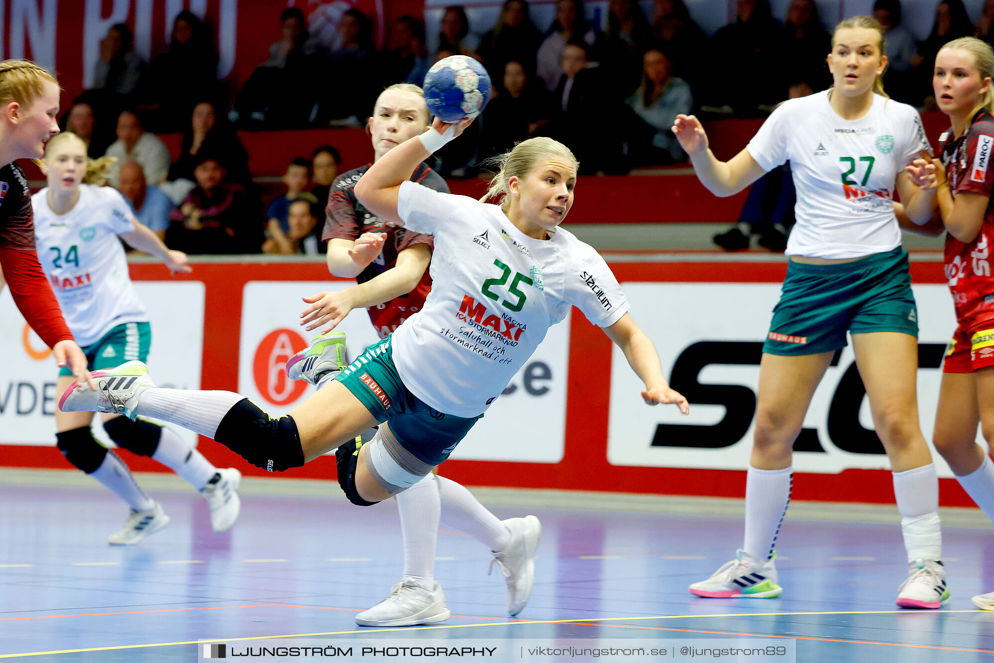 USM F18 Steg 4 Skövde HF-Skuru IK 23-26,dam,Skövde Idrottshall,Skövde,Sverige,Ungdoms-SM,Handboll,2025,369772