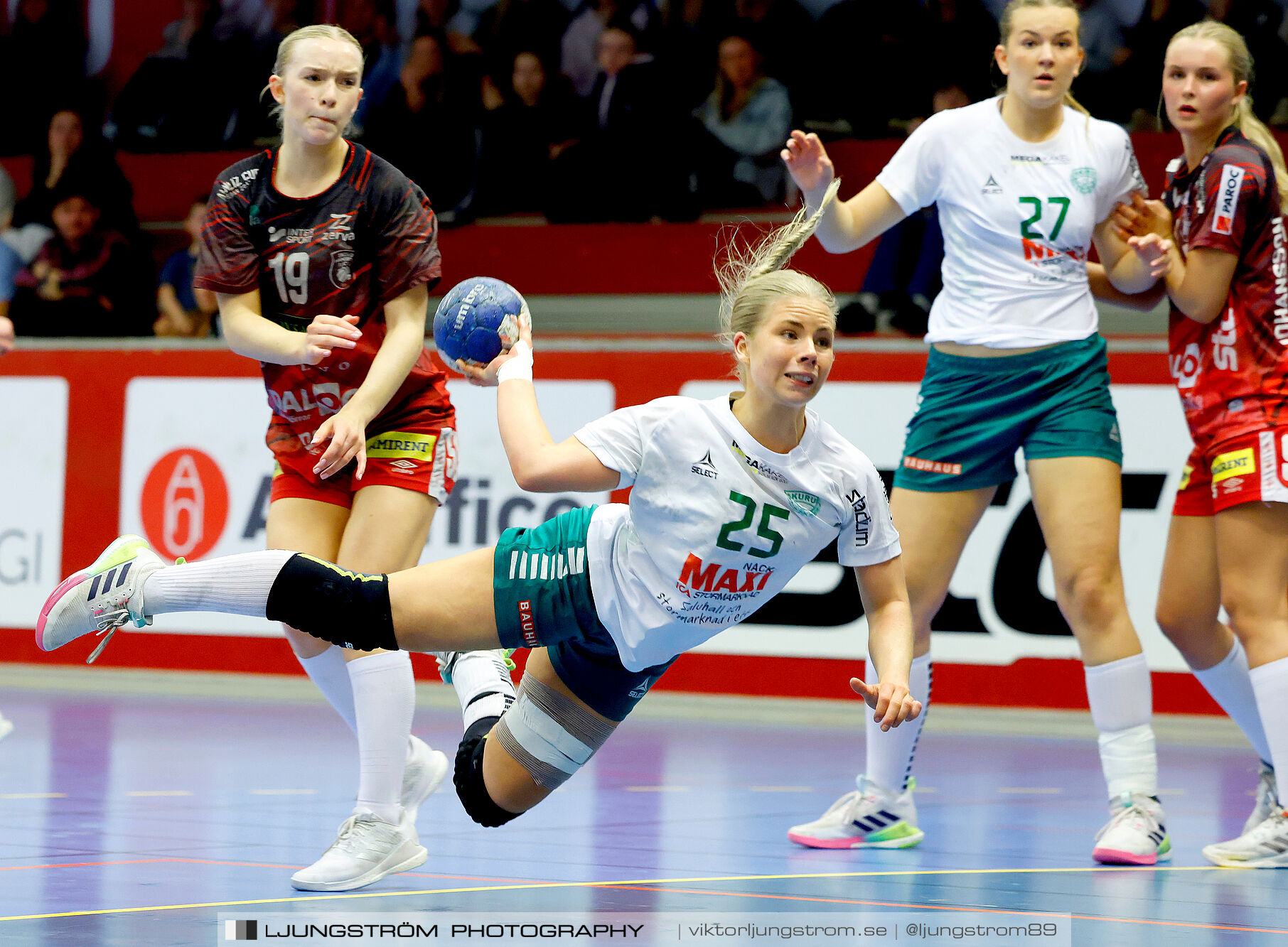 USM F18 Steg 4 Skövde HF-Skuru IK 23-26,dam,Skövde Idrottshall,Skövde,Sverige,Ungdoms-SM,Handboll,2025,369774