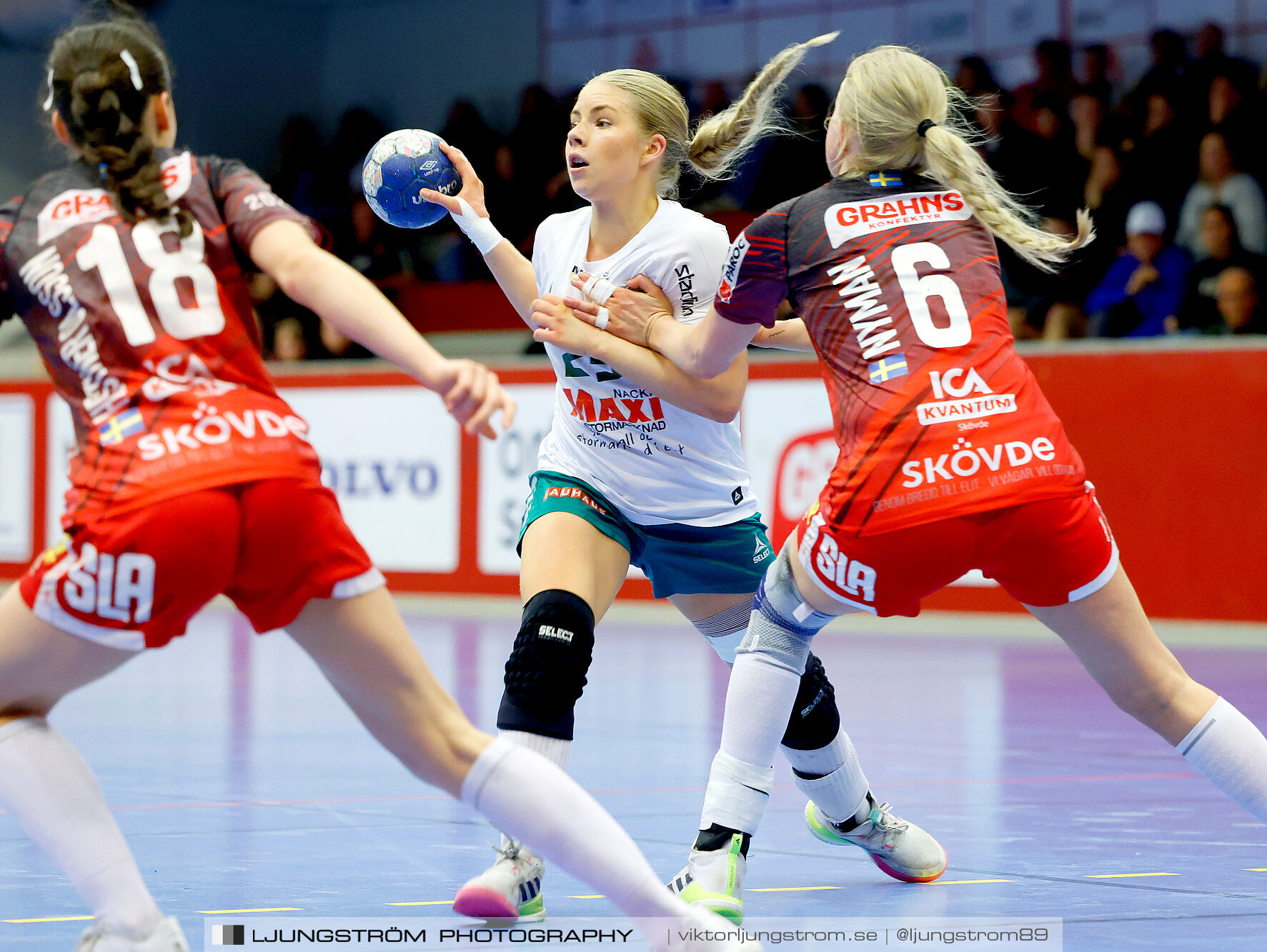USM F18 Steg 4 Skövde HF-Skuru IK 23-26,dam,Skövde Idrottshall,Skövde,Sverige,Ungdoms-SM,Handboll,2025,369789