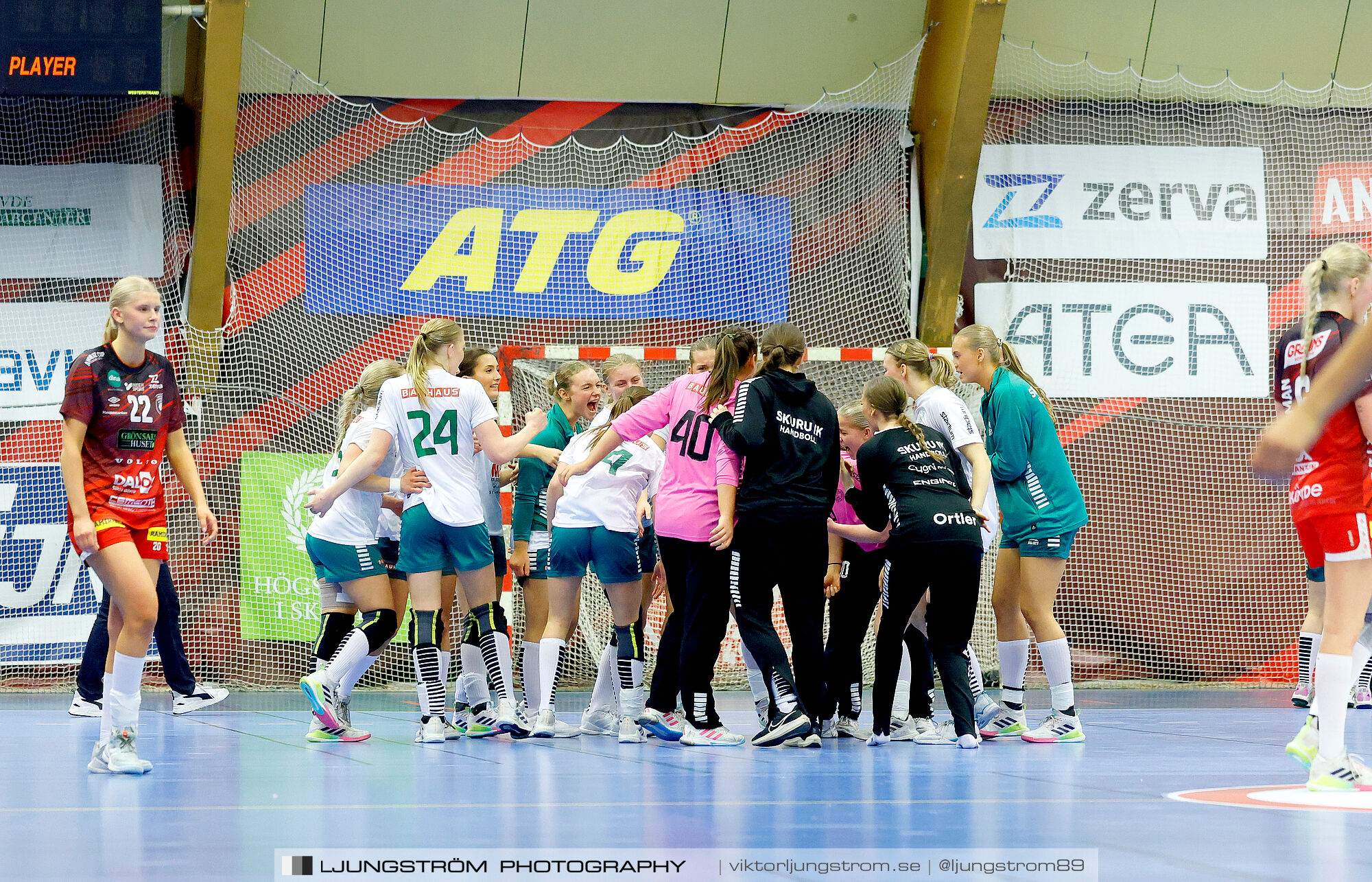 USM F18 Steg 4 Skövde HF-Skuru IK 23-26,dam,Skövde Idrottshall,Skövde,Sverige,Ungdoms-SM,Handboll,2025,369815